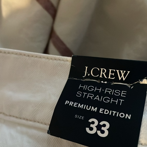 NWT JCrew High-Rise Straight Jeans Size 33 - Picture 6 of 6